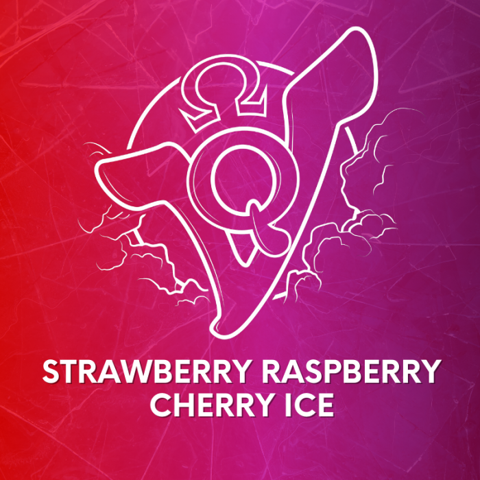 QUE VAPEO STRAWBERRY RASPBERRY CHERRY ICE NIC SALTS 10ML
